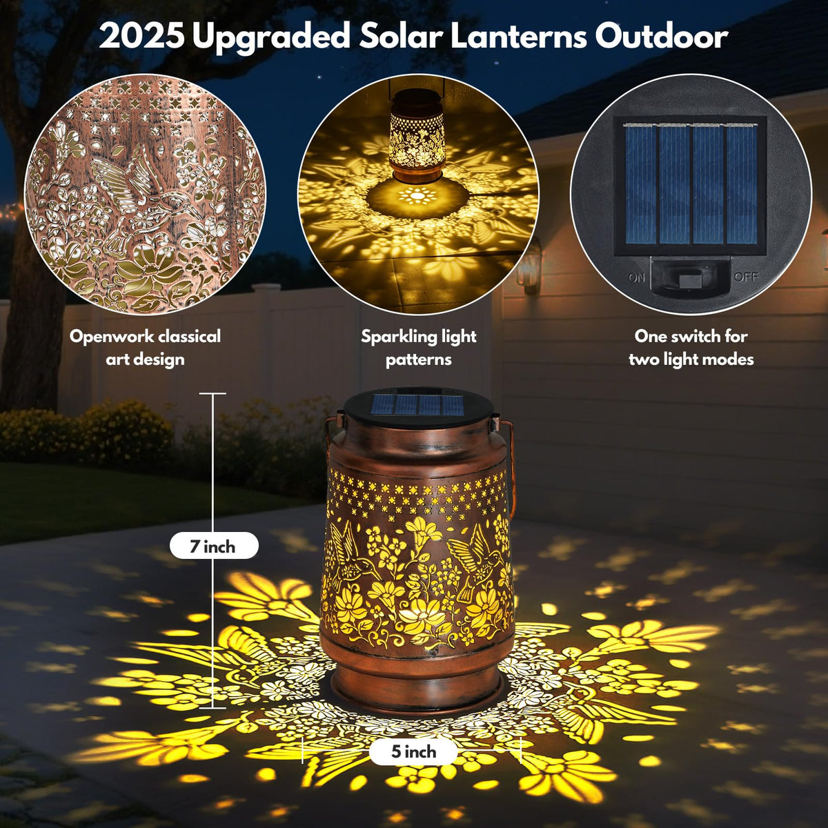 Siruitong Solar Hummingbird Lantern – Outdoor Waterproof Garden Decor