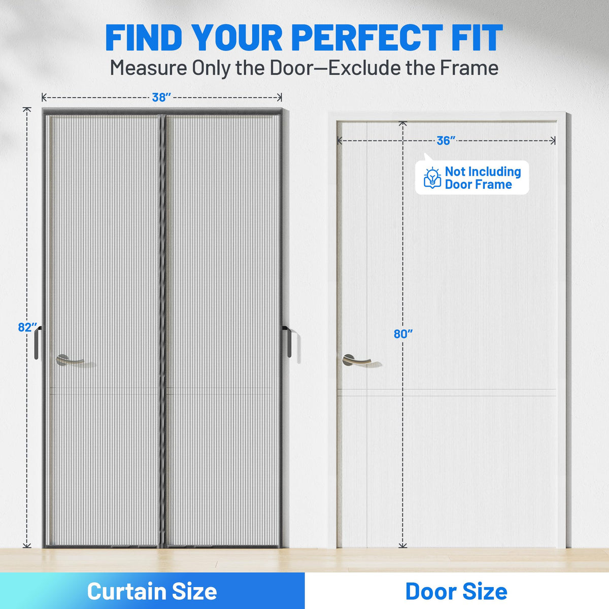 Sjuznng Heavy Duty Magnetic Screen Door Mesh | Auto-Sealing, 50 Magnets, Pet & Kid Friendly