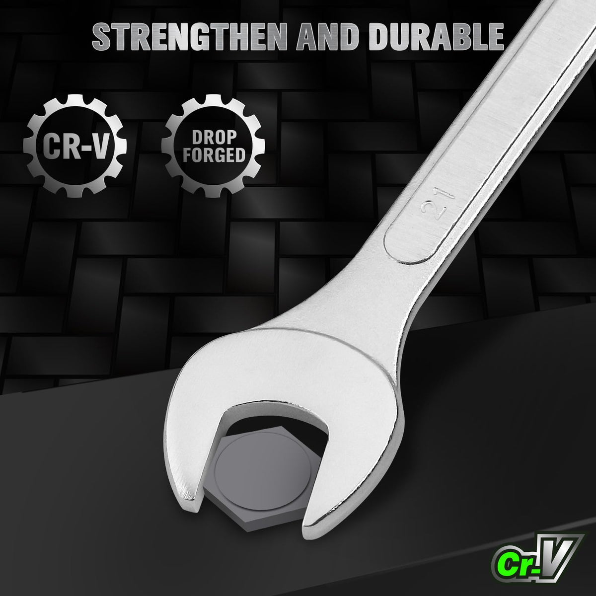 SWANLAKE GARDEN TOOLS 19-Piece Metric Wrench Set (6–24mm) with Rolling Pouch