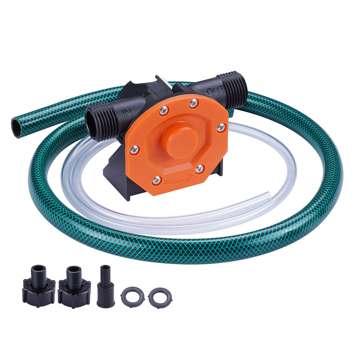 TOPWAY Drill Pump Attachment — Self-Priming Water & Oil Transfer (750 GPH)