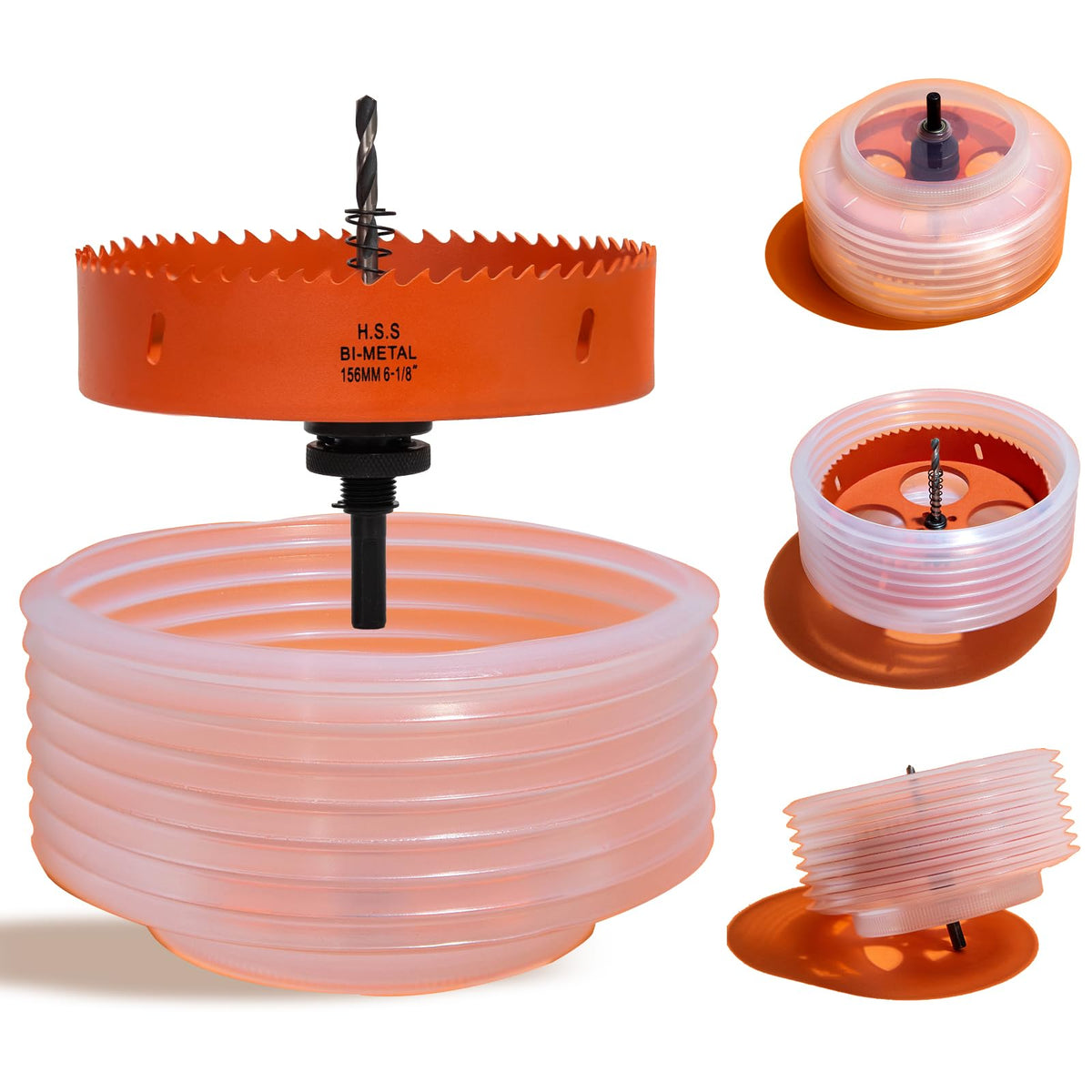VIKITON 6-1/8 Inch Hole Saw Kit with Dust Bowl for Recessed Lighting