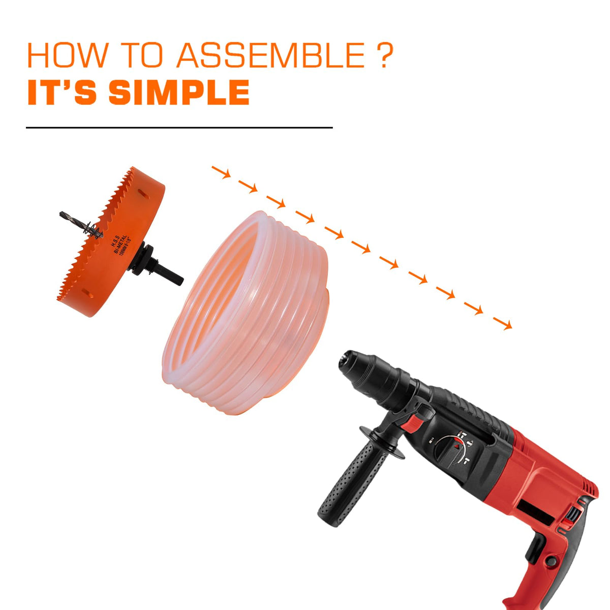 VIKITON 6-1/8 Inch Hole Saw Kit with Dust Bowl for Recessed Lighting