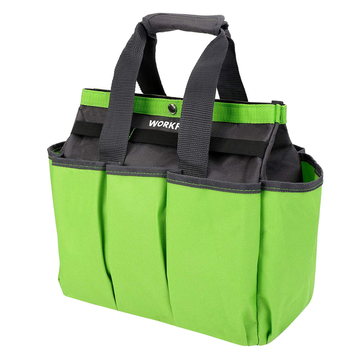 WORKPRO Garden Tool Bag | 8-Pocket Heavy-Duty Oxford Tote (12x12x6)