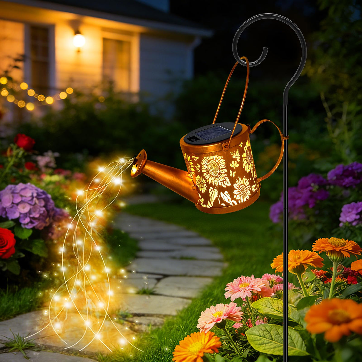 ZNYCYE Solar Watering Can Lights – Sunflower Garden Lanterns for Outdoor Decor
